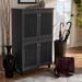 Contemporary Dark Grey Shoe Storage Cabinet