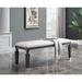 ACME Beatrice Bench in Two Tone Beige and Charcoal
