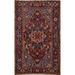 Antique Geometric Heriz Serapi Persian Area Rug Wool Hand-knotted - 4'7" x 6'2"