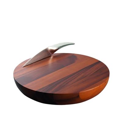 Nambe Harmony Cheese Board with Knife - 15.5" x 13" x 2.5"