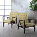 Becker Fabric Arm Chair (Set of 2) by Christopher Knight Home