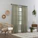 Clean Window Crushed Texture Anti-Dust Sheer Linen Blend Curtain Panel, Single Panel
