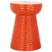 SAFAVIEH Daphne Orange Ceramic Decorative Garden Stool