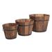 Outdoor Decoration Wooden Flowerpot Set Of Three