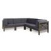 Brava Outdoor 5-Seat Acacia Wood Sofa Set by Christopher Knight Home