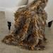 Plutus Porcupine Mocha Faux Fur Luxury Blanket