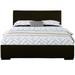 Abbey Black Faux Leather Upholstered Platform Bed