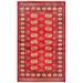 HERAT ORIENTAL Handmade One-of-a-Kind Bokhara Wool Rug - 3'1 x 5'2