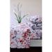 Azores Home Floral Printed Deep Pocket Sheet Set with Oversized Flat