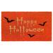 RugSmith Black Machine Tufted Happy Halloween Doormat, 18" x 30" - 18" x 30"
