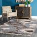 Brooklyn Rug Co Geometric Zaniyah Abstract Shaggy Tassel Plush Area Rug