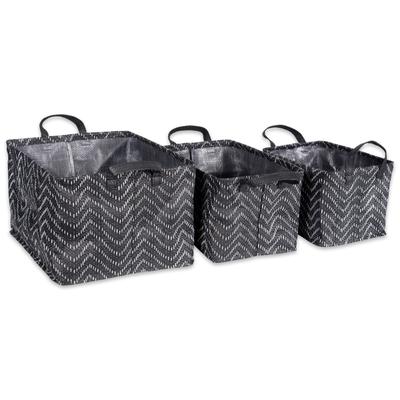 DII Assorted Coated Tribal Chevron Laundry Bins (Set of 3)