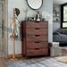 Aurville Vintage Walnut 5-Drawer Mobile Chest by Furniture of America