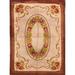 French Hand Knotted Traditional Savonnerie Aubusson Oriental Area Rug - 8'10" x 6'5"