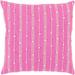 Artistic Weavers Raya Coastal Striped Bright Pink Feather Down or Poly Filled Throw Pillow 18-inch