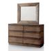 Cirio Rustic Natural Tone Wood 6-Drawer 2-Piece Dresser and Mirror Set by Furniture of America