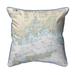 Fishers Island Sound, RI Nautical Map Pillow 18x18