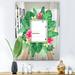 Designart 'Garland Sweet 13' Traditional Mirror - Tropical Decorative Printed Mirror