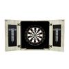 Hathaway Drifter Bristle Dartboard Cabinet Set - Rustic Gray