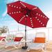 Ainfox 10ft Patio Umbrella with Lights Outdoor Umbrella with Base