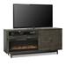 Bridgevine Home Avondale 83 Inch Fireplace TV Console, for TVs up to 95 inches, Charcoal-Brown Finish