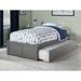 Concord Twin Platform Bed and Footboard and Twin Trundle Bed in Grey