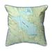 Sunset Lake, NH Nautical Map Large Corded Indoor/Outdoor Pillow 18x18