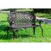 Garden Bench Bronze Colour - Lattice Design 42.5 Inch Long