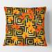 Designart 'Tropical Gold Luxury Pattern III' Mid-Century Modern Throw Pillow