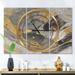 Designart 'Marble Gold and Black II' Glam 3 Panels Oversized Wall CLock - 36 in. wide x 28 in. high - 3 panels