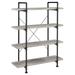 Coaster Furniture Delray Grey Driftwood and Black 4-tier Open Bookcase