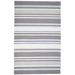 One of a Kind Hand-Tufted Modern & Contemporary 5' x 8' Stripe Wool Brown Rug - 5'0"x8'0"