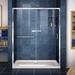 DreamLine Infinity-Z 34 in. D x 60 in. W x 74 3/4 in. H Sliding Shower Door and Shower Base Kit - 34" x 60" - 34" x 60"