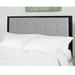 Lawrence Modern Light Grey Fabric Button Tufted Upholstered King Size Metal Headboard