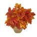 16" Autumn Maple Leaf Artificial Plant in Decorative Planter