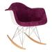 Wilson Modern Velvet Rocking Chair with Eiffel Base by LeisureMod