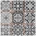 Merola Tile Faenza Nero 13" x 13" Ceramic Floor and Wall Tile