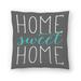 Home Sweet Home Aqua - Decorative Throw Pillow