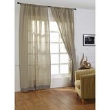 Linen Solid and Stripe Curtain Panel 96" - 48 x 96