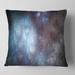 Designart 'Blue Grey Starry Fractal Sky' Abstract Throw Pillow