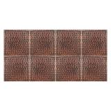 4" x 4" Hammered Copper Tile - Quantity 8 (T4DBH_PKG8)