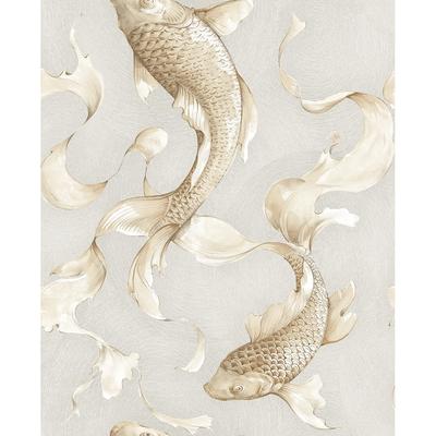 Seabrook Designs Koi Fish Unpasted Wallpaper