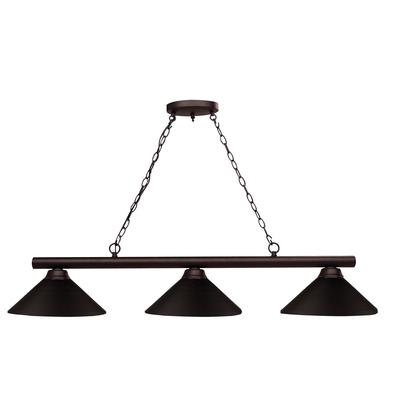 Shooter 3-light Billiard Light Fixture - Bronze