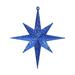 Blue Plastic 8-inches Glitter Bethlehem Star Ornaments (Pack of 4)