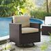 Crosley Palm Harbor Outdoor Wicker Swivel Rrocker Chair With Sand Cushions