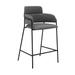 Oshen 26" Faux Leather and Metal Counter Height Bar Stool