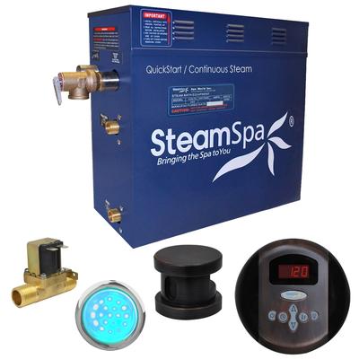 SteamSpa Indulgence 7.5 KW QuickStart Steam Bath Generator Package with Built-in Auto Drain in Oil Rubbed Bronze