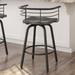 Amisco Brisk Swivel Counter Stool with Distressed Wood Seat