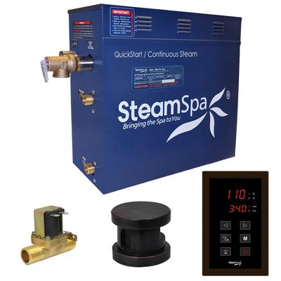 SteamSpa Oasis 9 KW QuickStart Steam Bath Generator Package with Built-in Auto Drain in Oil Rubbed Bronze