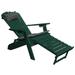 Poly Folding and Reclining Adirondack Chair with Pullout Ottoman